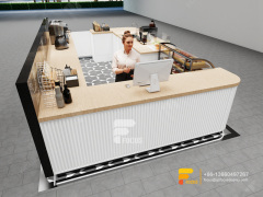 Custom Coffee Kiosk Cafe Service Counter Milk Tea House Design