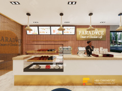 Layout Cafe Design Coffee Shop Display Case Milk Tea Shop Counter Design