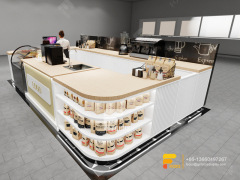 Custom Coffee Kiosk Cafe Service Counter Milk Tea House Design