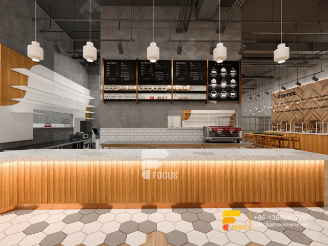 Coffee Shops Interior Design Modern Counter Bubble Tea Shop Design