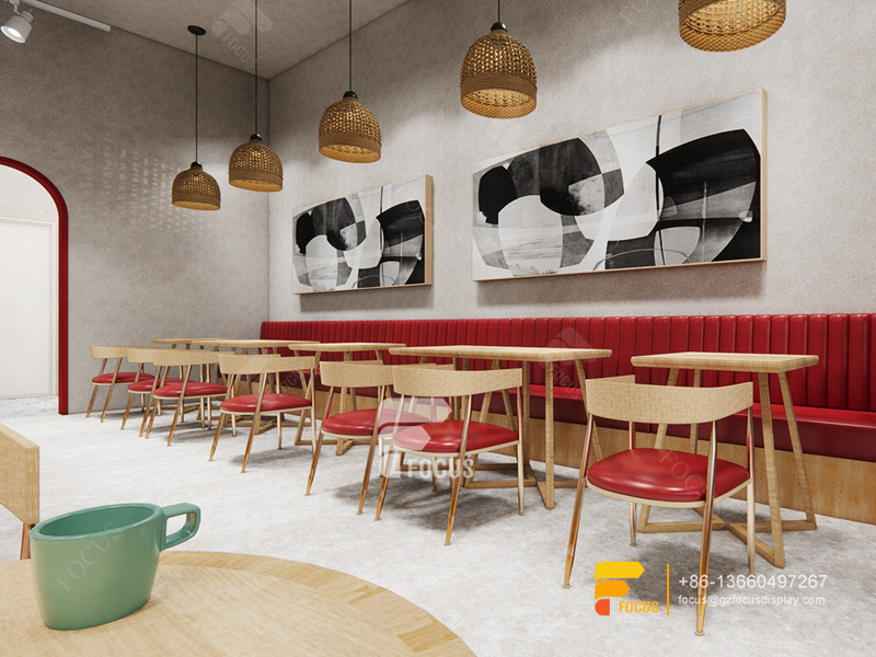 Design Coffee Store Front Counter Milk Tea House Interior Design