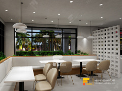 Customized Simple Cafe Counter Design Bubble Tea Shop Design