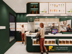 Design Café Counter Coffee Bar Bubble Tea Display