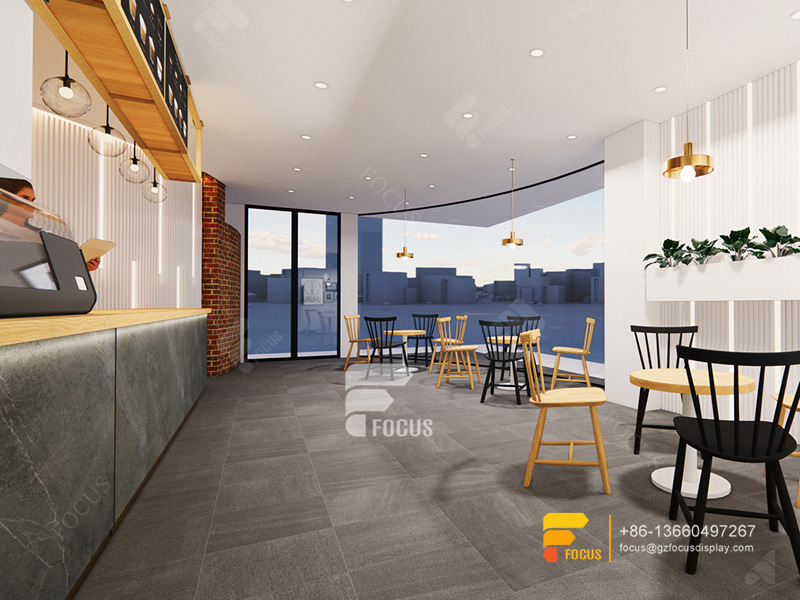Simple Coffee Shop Interior Design Coffee Counter Bubble Tea Store Layout