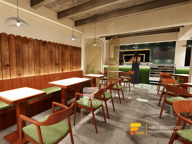 Interior Cafe Design Coffee Bar Counter Shelf Bubble Tea Store Design Layout
