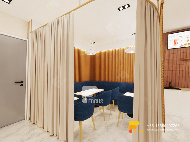 Layout Cafe Design Coffee Shop Display Case Milk Tea Shop Counter Design