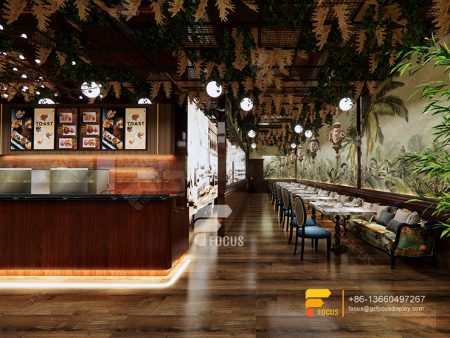 Interior Design Coffee Display Rack Milk Tea House Design