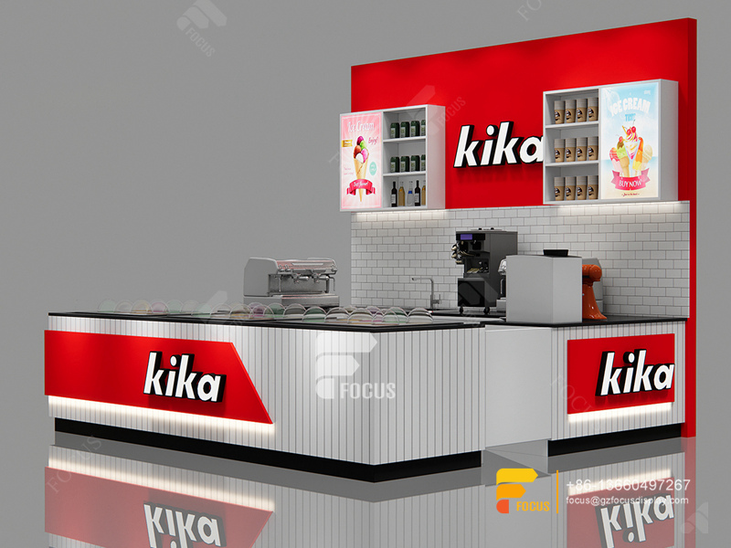 Kiosk Coffee Shop Design Cafe Serving Counter Bubble Tea Shop Interior Design