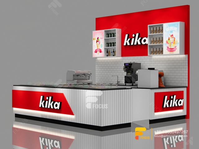 Kiosk Coffee Shop Design Cafe Serving Counter Bubble Tea Shop Interior Design