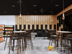 Modern Coffee Shop Interior Design Front Counter Milk Tea Shop Counter Design