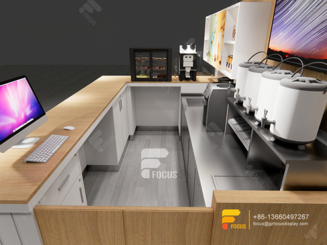 Kiosk Cafe Design Coffee Shop Bar Counter Milk Tea Counter Design