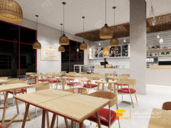 Design Coffee Store Front Counter Milk Tea House Interior Design