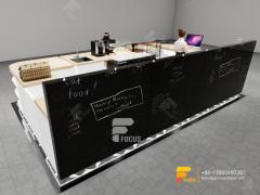 Custom Coffee Kiosk Cafe Service Counter Milk Tea House Design