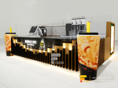 Cafe Kiosk Design Commercial Coffee Station Counter Bubble Tea Display