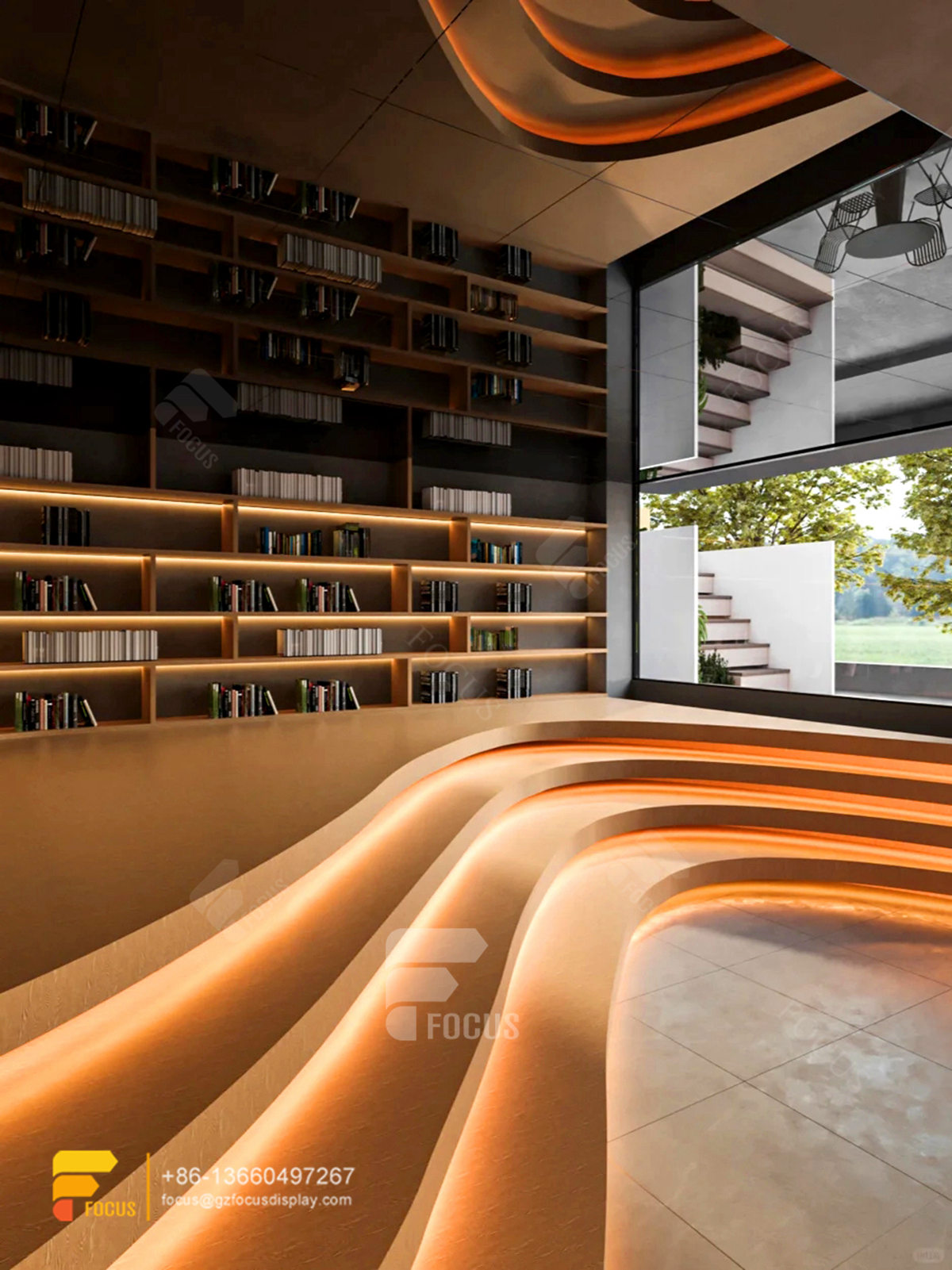 books shelf book shelves book shelf wooden with lights