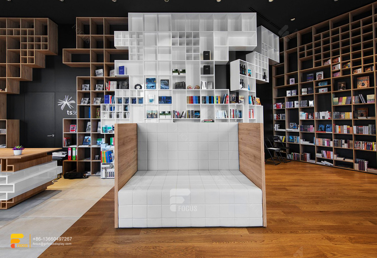 public library design custom book shelves book display rack