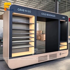 Custom Black Backlit Product Display Stand Wall