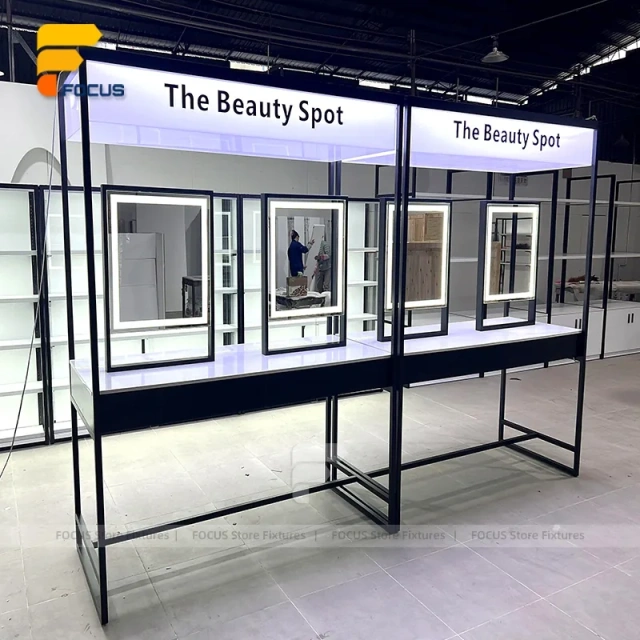 Custom Black Framed Booth Display Stand System