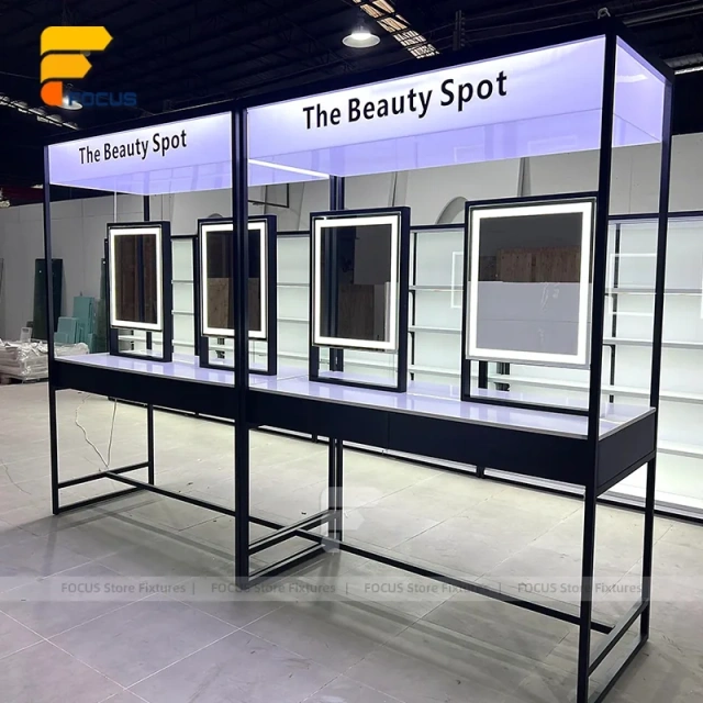 Custom Black Framed Booth Display Stand System