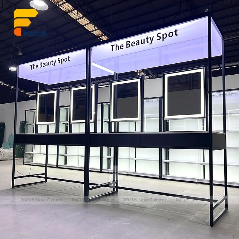 Custom Black Framed Booth Display Stand System
