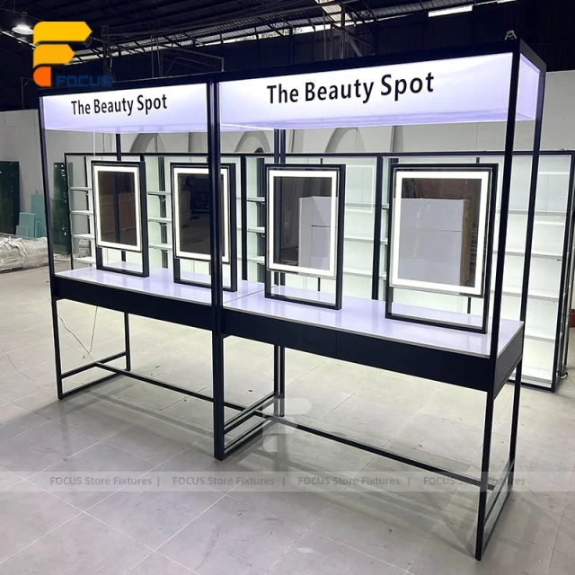 Custom Black Framed Booth Display Stand System