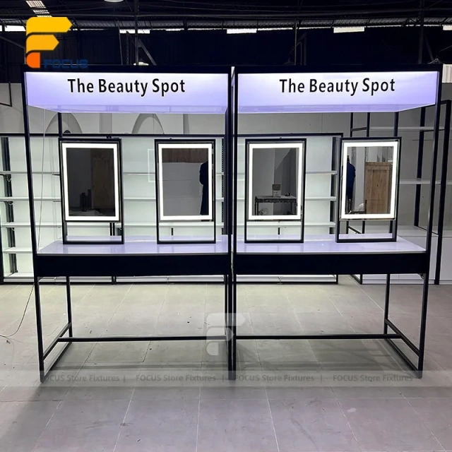Custom Black Framed Booth Display Stand System