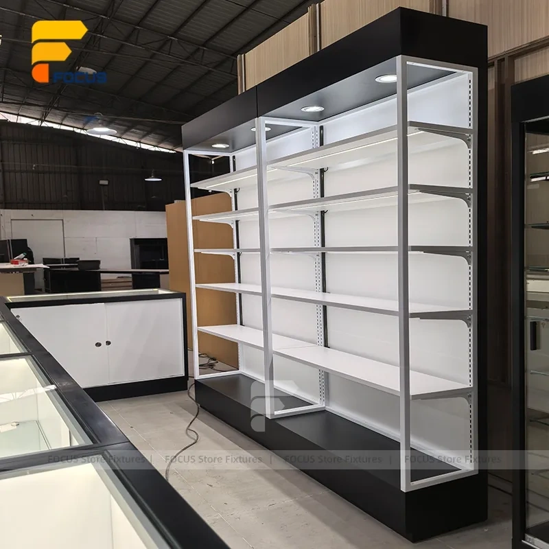 Custom Black Framed Corner Entry Display Cabinet
