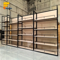 Custom Black Framed Curved Wall Display Rack
