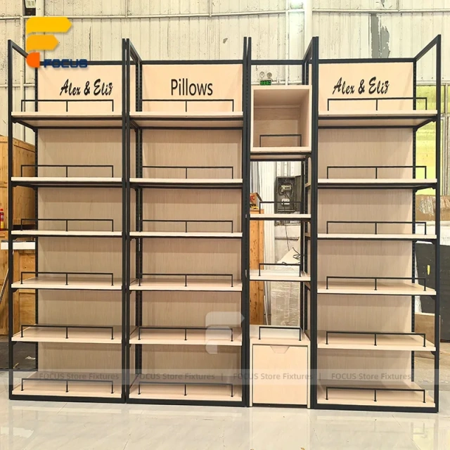 Custom Black Framed Curved Wall Display Rack