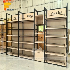 Custom Black Framed Curved Wall Display Rack