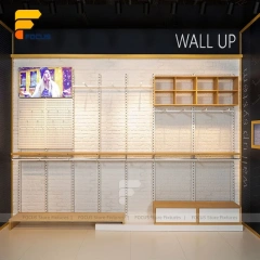 Custom Black Metal Grid Wall Display Rack