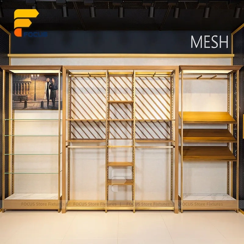 Custom Black Metal Grid Wall Display Rack