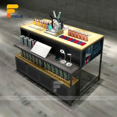 Custom Black Metal Snack Floor Display Stand