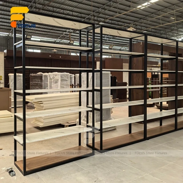 Custom Black Square Tube Retail Display Rack