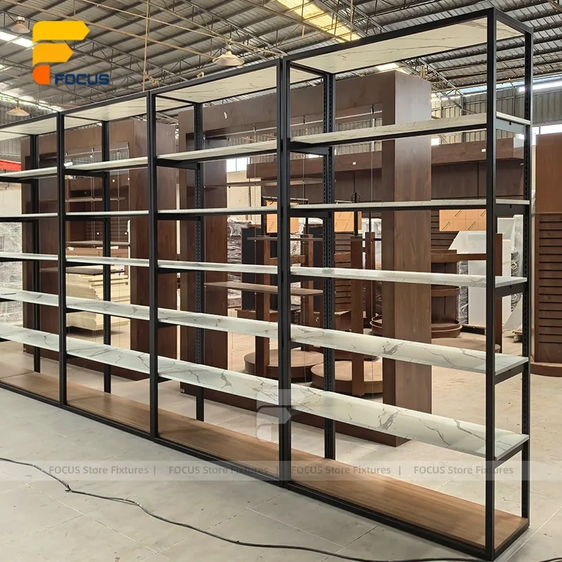 Custom Black Square Tube Retail Display Rack