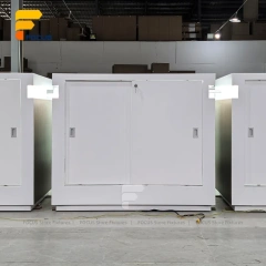 Custom Freestanding Full Glass Showcase Cabinet