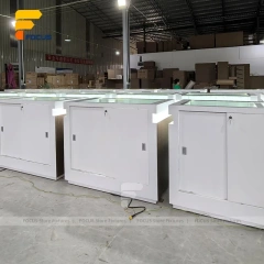Custom Freestanding Full Glass Showcase Cabinet