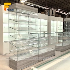 Custom Full Glass Railing Showcase Display System