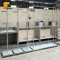 Custom Gray Pegboard Gondola Display Rack