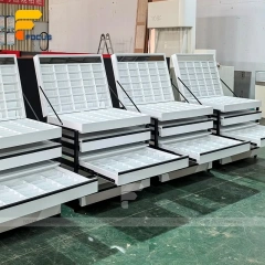 Custom Gray Slanted Brochure Display Stand