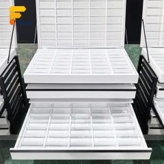 Custom Gray Slanted Brochure Display Stand