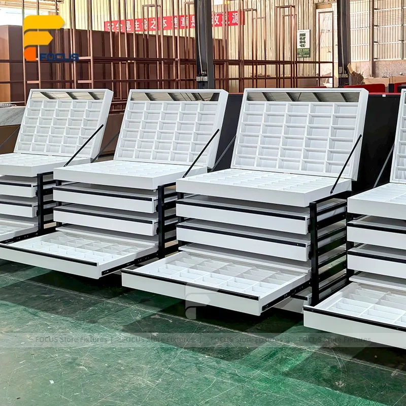 Custom Gray Slanted Brochure Display Stand