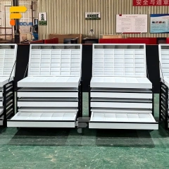 Custom Gray Slanted Brochure Display Stand