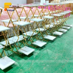 Custom Green Floral Stepped Display Stand