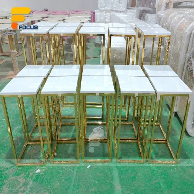 Custom Green Floral Stepped Display Stand