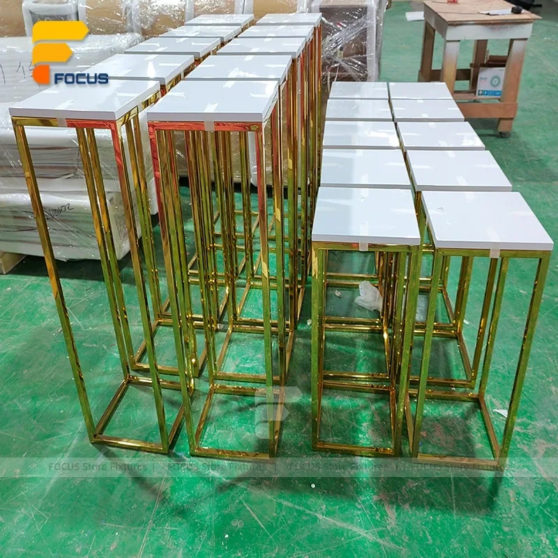 Custom Green Floral Stepped Display Stand
