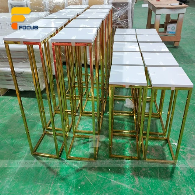 Custom Green Floral Stepped Display Stand