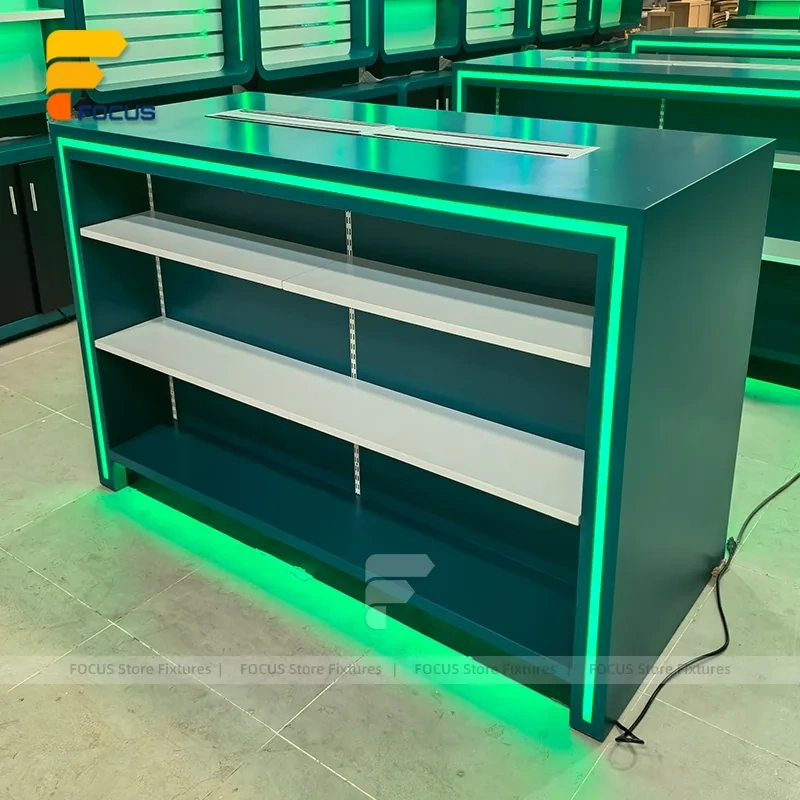Custom Green Industrial Workbench Display Stand