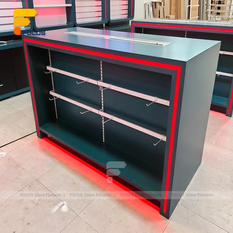 Custom Green Industrial Workbench Display Stand