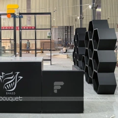 Custom Hexagon Wall Mounted Display Stand